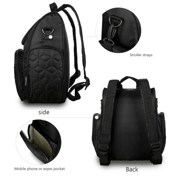 Waterproof Maternity Bag Baby Diaper Bag Large Multifunction Travel Backpack with Bottle Bag stroller strap foe Mom&Dad