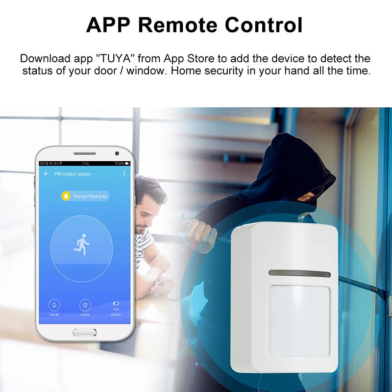 Пластиковый датчик в реальном времени Tuya PIR ABS 110degree
