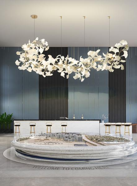 Luxury Chandelier Indoor Home Leaves Staircase Hotel Lobby Custom Chandelier(WH-NC-117)