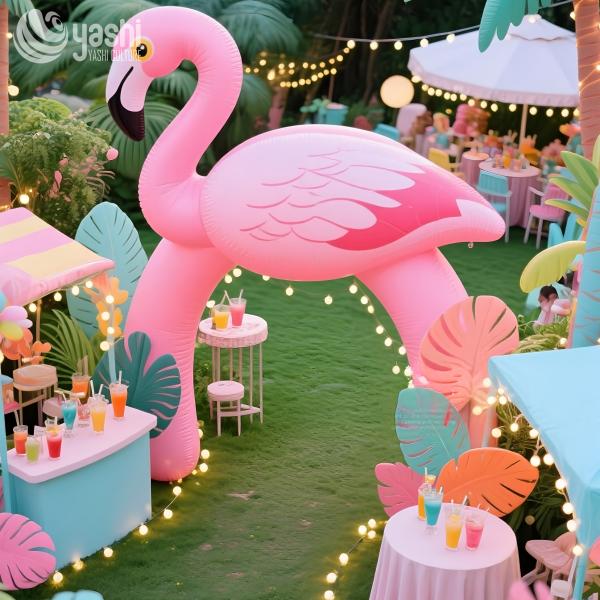 Cartoon Inflatable Arch Balloon Flamingo for Party Wedding Decorations