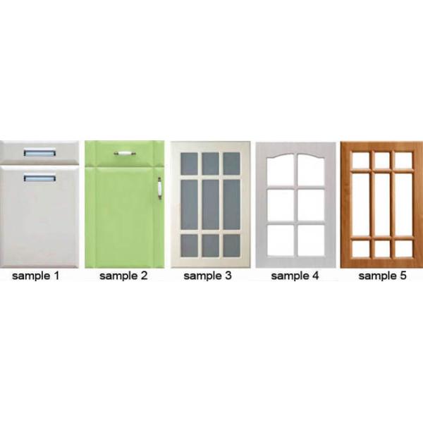 PVC Film Pressed Shaker Style Kitchen Doors Replacement Solid Color