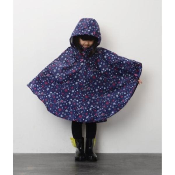 Kindergarten Backpack for Boys and Girls Print Stars Thin Cape Raincoat Polyester