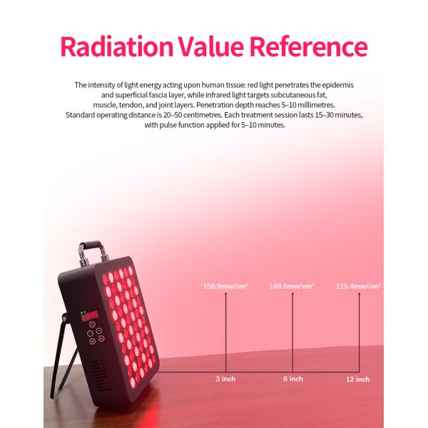 Infrared Device PDT Machine Desk Led Red Light Therapy Panel Face Skin Care Beauty Product 