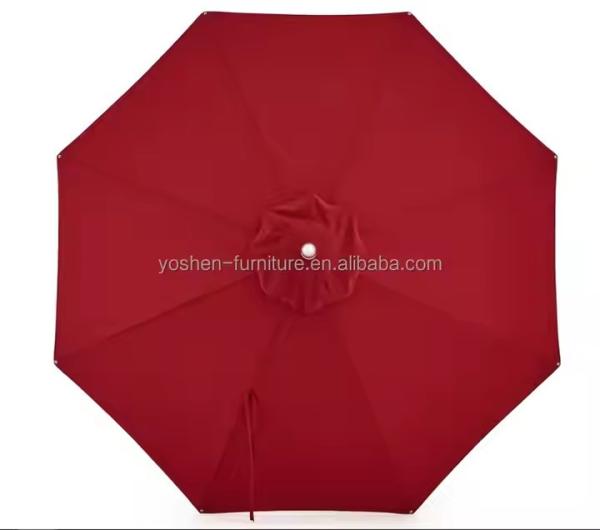 7.5 ft Patio Umbrella Cover Replacement Canvas 8 Ribs Umbrella Replacement Canopy for Round Market Umbrella