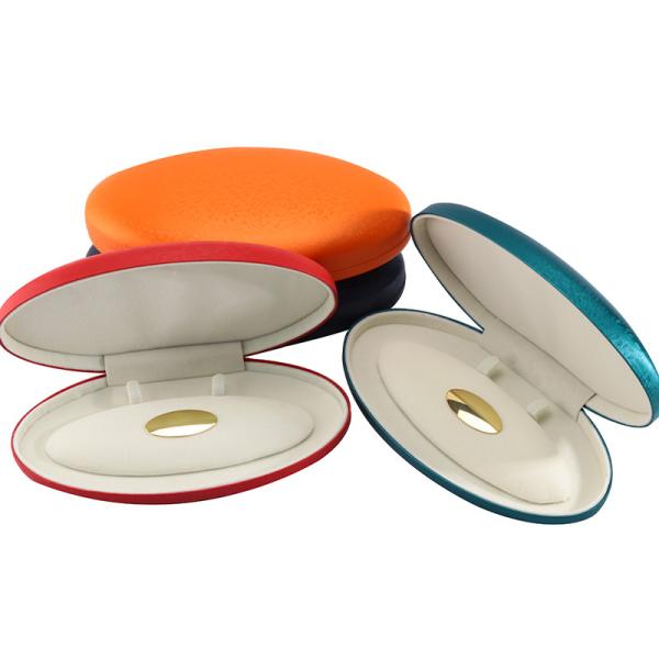 Coffret de bijoux en cuir en PU rectangulaire de luxe sur mesure pour emballage de collier de perles fait à la main