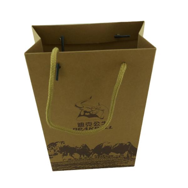 Handle Christmas Custom Printed Clothing Paper Bag Takeaway Shopping Brown Kraft Paper Bag