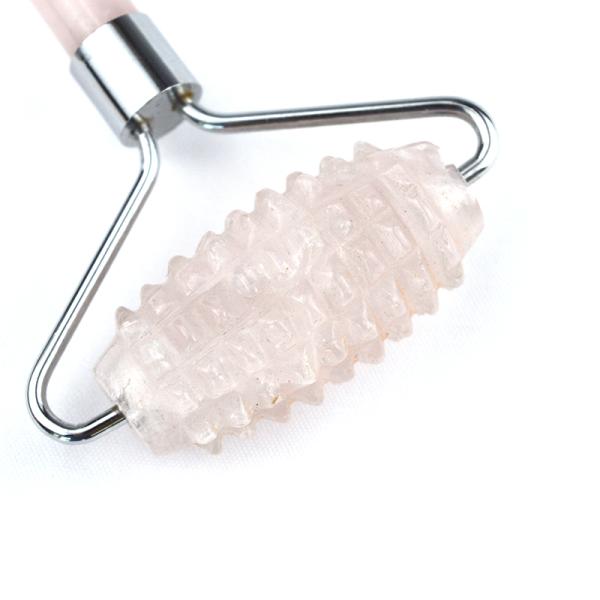 2024 Natural Rose Quartz Facial Roller Guasha Crystal Massager for Face and Eye Massage Beauty Products
