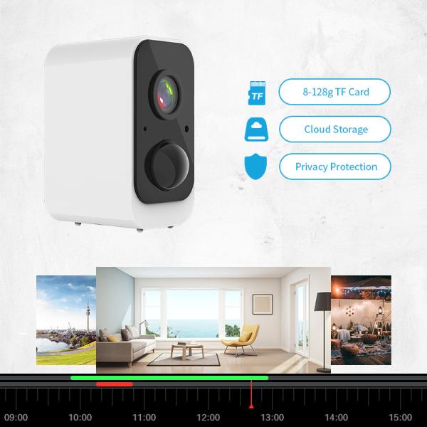Tuya Smart PIR Motion Detection Wireless Rechargeable Battery Cctv Camera Home Security Camera Two Way Audio
