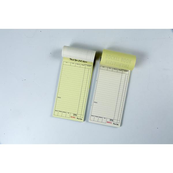 002 Numbered Pages Docket Book / Take Away Docket Book 55ggsm Yellow Cover with Two Staples
