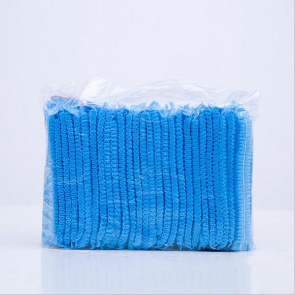 Machine Made Non Woven Mob Cap Detectable With Metallic Strip