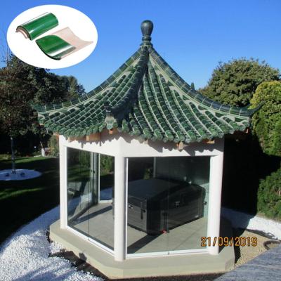Telhas de telhado chinesas cerâmicas do pagode do estilo asiático