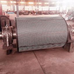 Diamond Rubber Lagged Drum Pulley – Conveyor Head Pulley for Anti-Slip Performance