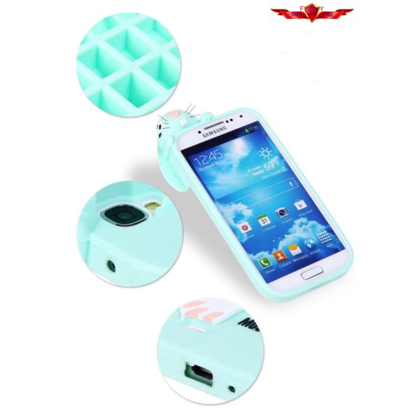 Rabbit Silicone Samsung N2, Note3, S4 Cases Multi Color Gift Package Include