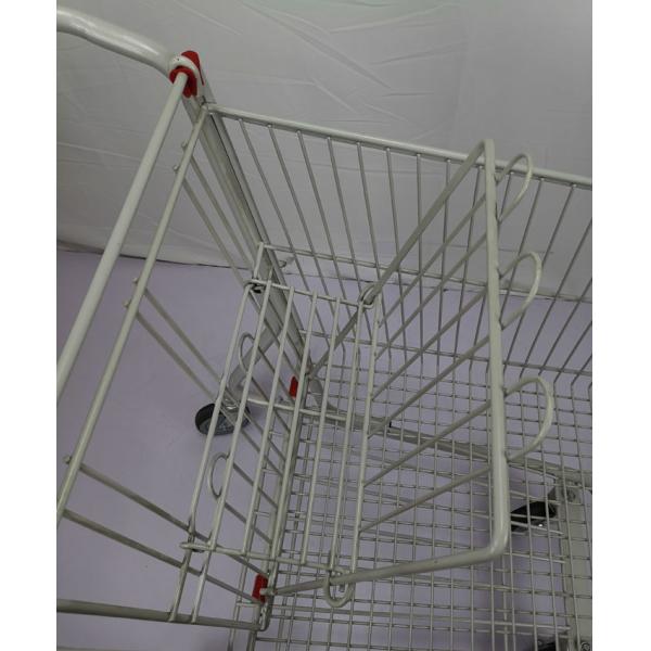 American Style Foldable Steel Shopping Cart Supermarket Basket Trolley CE Certificate