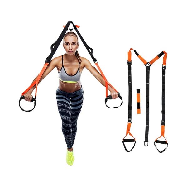 Hot Selling Nylon Durable Strength Bands Fitness Multifunction Suspension Trainer Straps Set