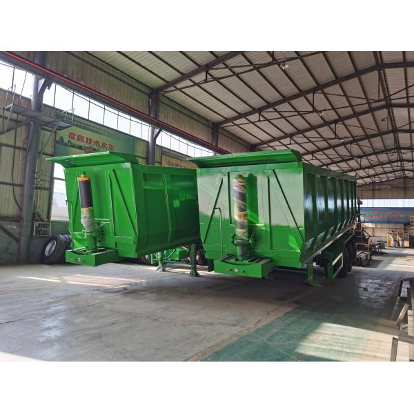 100 тонн двойных осей U-образный задний конец наклонитель нагрузчиков