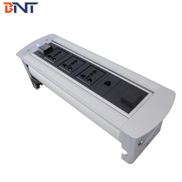 BNT CAT6 network motorized overturn 180 degree table power outlet