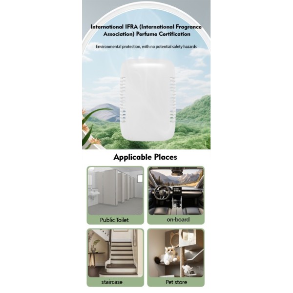 Wall Mounted Solid Fragrance Air Freshener 90*130*7mm Size for Commercial and Household Use