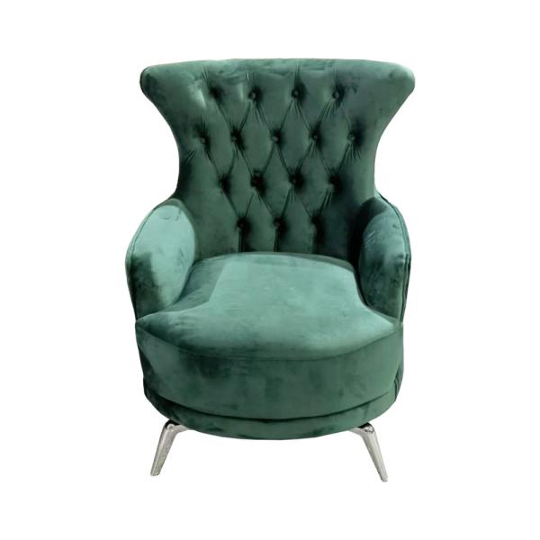 Multifunctional Modern Single Seater Chair Velvet Sofa Breathable