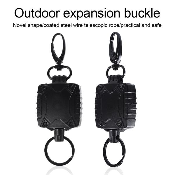 Deyi Badge Reel Heavy Duty Metal Retractable Keychain Outdoor Black 6862 (Объемный ключевой цепь из металла, выдвигаемый наружу)