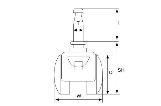 С колес рицинуса замены мебели стержня & кольца/без тормоза