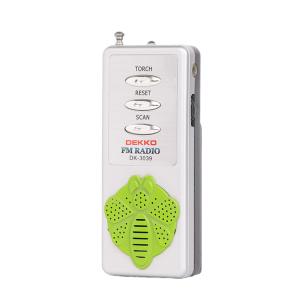 Rádio FM portátil estéreo DK-3039 88-108MHz fonte de alimentação rádio de