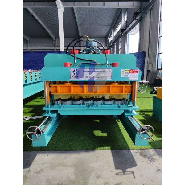 PLC Control  1100 Glazed Tile Roll Forming Machine 16 Stands for Roof Tile Production