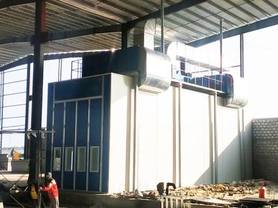 Customized Bus Spray Booth With Fan On Top Side Exhaust Paint Room