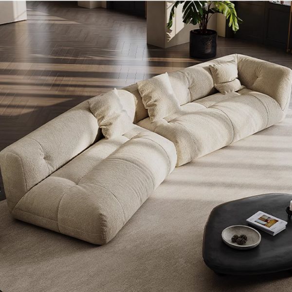 Italian-Style Minimalist Chenille Sectional Sofa Modern Simple Light Luxury Designer High-End Fabric Sponge High-Famous Internet