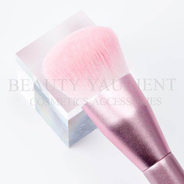 Big Fiber Foundation Makeup Brush Pearl Pink Aluminum Ferrule 85g