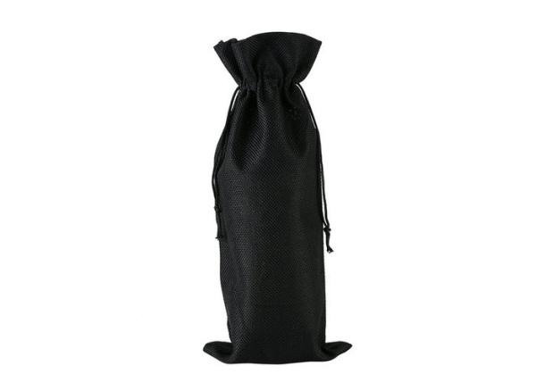Sacos de cordão de linho do vinho da juta customizáveis para o casamento/partido