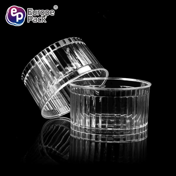 Chinese supplier disposable pudding cup with inner plastic mini dessert container dessert cup