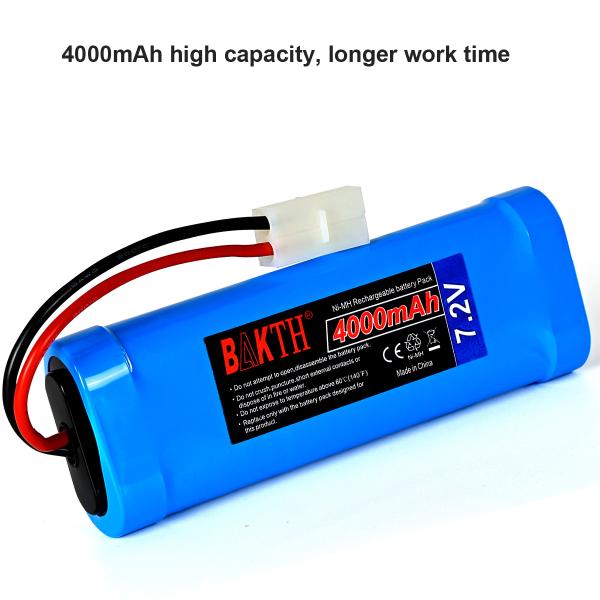 Rechargeable Nickel Metal Hydride Battery Pack For RC Car Truck Airplane Boat 7.2V 4000mAh