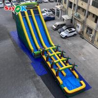 Commercial Grade gonflable à l'eau double glissière Palm Tree Water Slide gonflable pour les enfants et les adultes