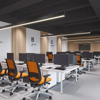 Lámpara de oficina 20W-50W Iluminación industrial LED lineal con ángulo de luz de 85°
