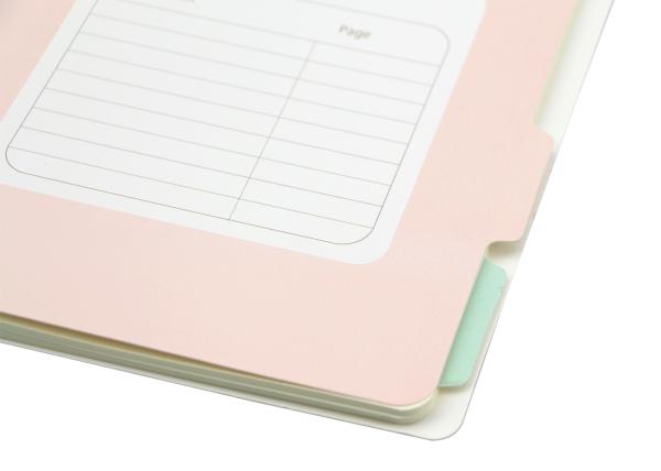 Metal Spiral Presentation Book B5 Diecutting Wood Grain Hard Cover With Index Divider