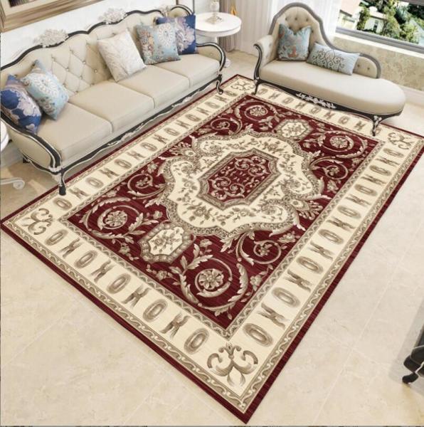 Retro Style Light Luxury Polyester Fiber Living Room Floor Carpet Special Style