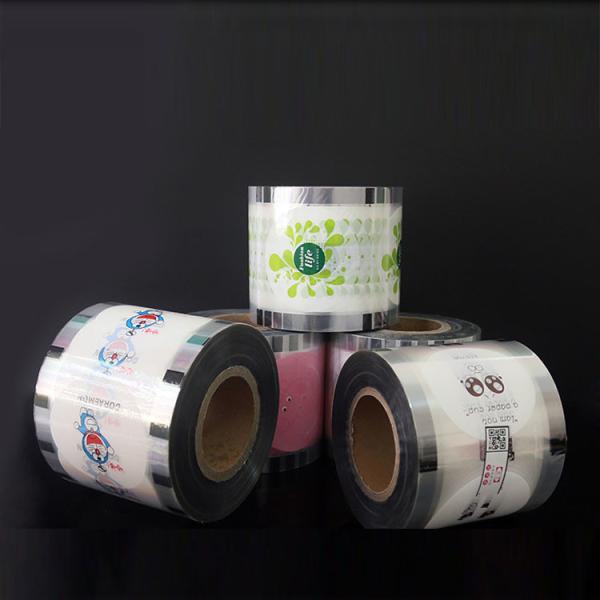 98mm 70 To 80micron Milk Tea Sealer Film Roll Paper Cup Custom Printed