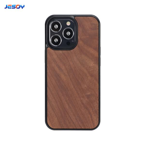 Couvertures de téléphones portables en bois en microfibre personnalisées gravées