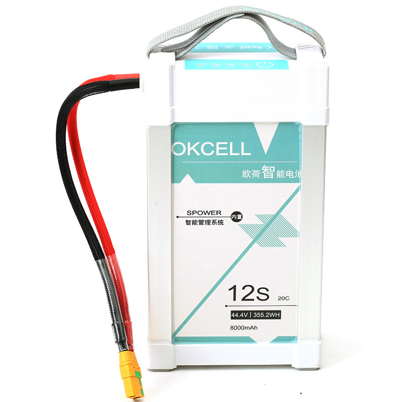 Original OKCELL 44.4V 12S 8000mah Battery UAV Flight Battery 20C