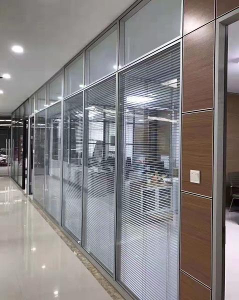 Contemporary Glazed Partition Glass Office Walls Panel Acoustic Insulation