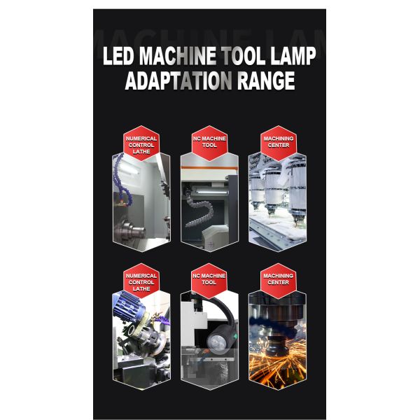 Luces de trabajo para máquinas CNC impermeables de aluminio 24V 110V 220V a prueba de explosiones