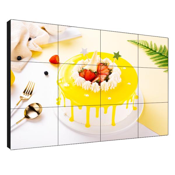 Super Narrow Bezel LCD Video Wall 500 Nits Brightness Wall Mounted Installation