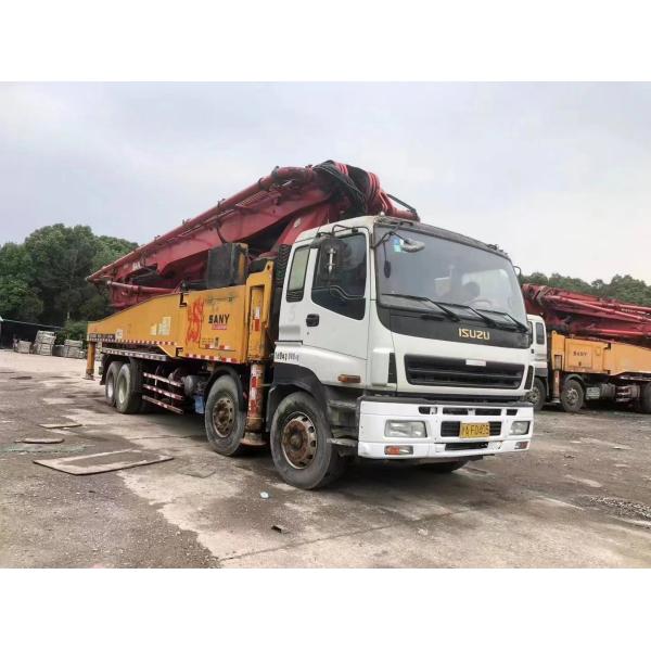 2012 2013 2018 2019 Sany Подержанный бетонный насосный грузовик с хорошим состоянием Volvo Benz Isuzu шасси