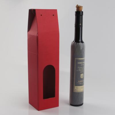 Logo Printed Foldable Paper Cardboard Wine Glass Display Gift Box With Windows
