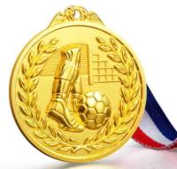 Médailles personnalisées d'usine, sport, logo en métal, médaille de récompense en émail, 2D, 3D, or, argent, médailles de football et de soccer avec ruban