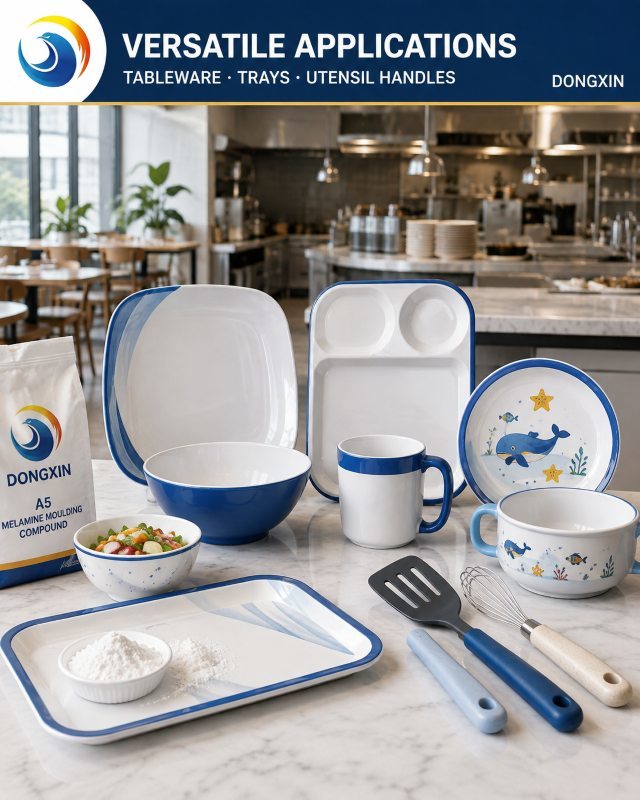 Melamine Moulding Compound powder for making dishware melamine plates salad bowl melamine