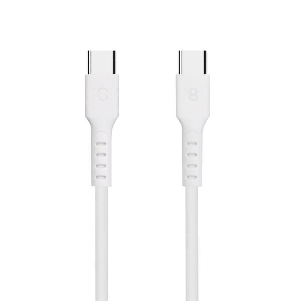 White PVC Fast Charge Sync Cable SR Long Connectivity C-L 9V3A 27W max Black
