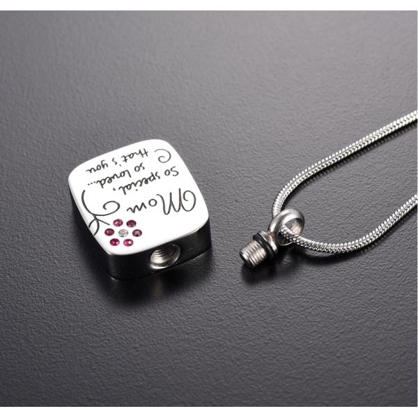 Affordable Zirconia Cremation Jewelry Customized Design for Mom Remember Your Loved One