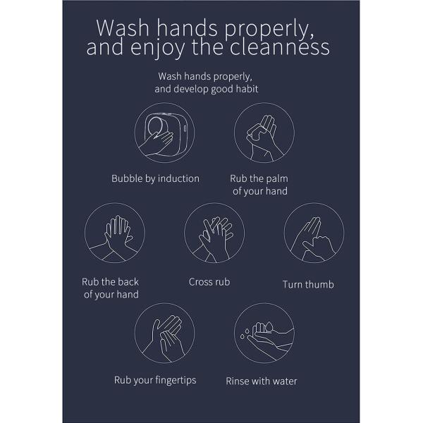 Rechargeable 320ml Automatic Soap Dispensers Wall Mounted Hand Wash